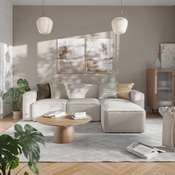 Bridgetown Luxury Modular Sectional Sofa, Right Side with Arm Rest, Cream, IS-IT2231-RC-CRM-GG
