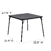 5 Piece Black Folding Card Table and Chair Set, JB-1-GG