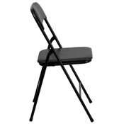 5 Piece Black Folding Card Table and Chair Set, JB-1-GG