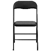 5 Piece Black Folding Card Table and Chair Set, JB-1-GG