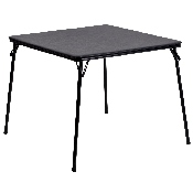 5 Piece Black Folding Card Table and Chair Set, JB-1-GG