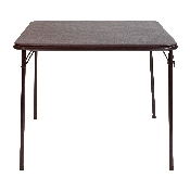 Brown Folding Card Table - Lightweight Portable Folding Table with Collapsible Legs, JB-2-BR-GG