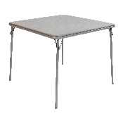 Gray Folding Card Table - Lightweight Portable Folding Table with Collapsible Legs, JB-2-GY-GG
