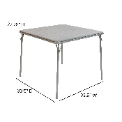 Gray Folding Card Table - Lightweight Portable Folding Table with Collapsible Legs, JB-2-GY-GG