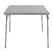 Gray Folding Card Table - Lightweight Portable Folding Table with Collapsible Legs, JB-2-GY-GG