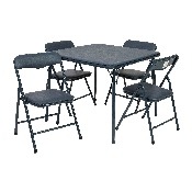 Kids Navy 5 Piece Folding Table and Chair Set, JB-9-KID-NV-GG