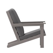 Charlestown All-Weather Poly Resin Wood Adirondack Style Deep Seat Patio Club Chair with Cushions, Gray/Gray, JJ-C14021-GY-GG