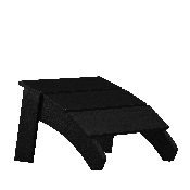 Sawyer Modern All-Weather Poly Resin Wood Adirondack Ottoman Foot Rest in Black, JJ-C14309-BK-GG