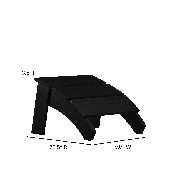 Sawyer Modern All-Weather Poly Resin Wood Adirondack Ottoman Foot Rest in Black, JJ-C14309-BK-GG