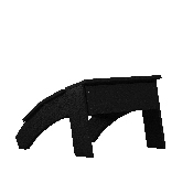 Sawyer Modern All-Weather Poly Resin Wood Adirondack Ottoman Foot Rest in Black, JJ-C14309-BK-GG