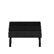 Sawyer Modern All-Weather Poly Resin Wood Adirondack Ottoman Foot Rest in Black, JJ-C14309-BK-GG