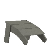 Sawyer Modern All-Weather Poly Resin Wood Adirondack Ottoman Foot Rest in Gray, JJ-C14309-GY-GG