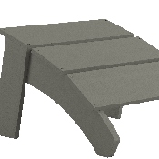 Sawyer Modern All-Weather Poly Resin Wood Adirondack Ottoman Foot Rest in Gray, JJ-C14309-GY-GG