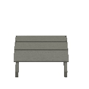 Sawyer Modern All-Weather Poly Resin Wood Adirondack Ottoman Foot Rest in Gray, JJ-C14309-GY-GG