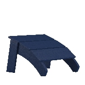 Sawyer Modern All-Weather Poly Resin Wood Adirondack Ottoman Foot Rest in Navy, JJ-C14309-NV-GG