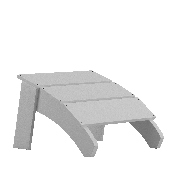 Sawyer Modern All-Weather Poly Resin Wood Adirondack Ottoman Foot Rest in White, JJ-C14309-WH-GG