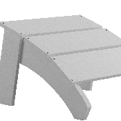 Sawyer Modern All-Weather Poly Resin Wood Adirondack Ottoman Foot Rest in White, JJ-C14309-WH-GG