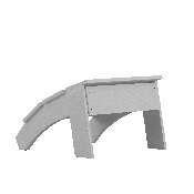 Sawyer Modern All-Weather Poly Resin Wood Adirondack Ottoman Foot Rest in White, JJ-C14309-WH-GG