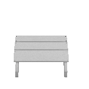 Sawyer Modern All-Weather Poly Resin Wood Adirondack Ottoman Foot Rest in White, JJ-C14309-WH-GG