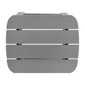 2 Pack Charlestown All-Weather Poly Resin Wood Adirondack Chairs with Side Table in Gray, JJ-C14501-2-T14001-GY-GG