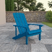Charlestown All-Weather Adirondack Chair in Blue Faux Wood, JJ-C14501-BLU-GG