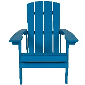 Charlestown All-Weather Adirondack Chair in Blue Faux Wood, JJ-C14501-BLU-GG