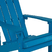 Charlestown All-Weather Adirondack Chair in Blue Faux Wood, JJ-C14501-BLU-GG