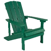 Charlestown All-Weather Adirondack Chair in Green Faux Wood, JJ-C14501-GRN-GG