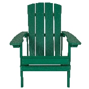 Charlestown All-Weather Adirondack Chair in Green Faux Wood, JJ-C14501-GRN-GG