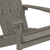 Charlestown All-Weather Adirondack Chair in Light Gray Faux Wood, JJ-C14501-LTG-GG