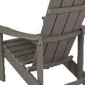 Charlestown All-Weather Adirondack Chair in Light Gray Faux Wood, JJ-C14501-LTG-GG