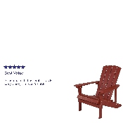 Charlestown All-Weather Adirondack Chair in Red Faux Wood, JJ-C14501-RED-GG
