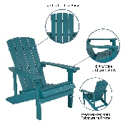 Charlestown All-Weather Adirondack Chair in Sea Foam Faux Wood, JJ-C14501-SFM-GG
