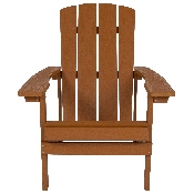 Charlestown All-Weather Adirondack Chair in Teak Faux Wood, JJ-C14501-TEAK-GG