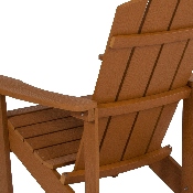Charlestown All-Weather Adirondack Chair in Teak Faux Wood, JJ-C14501-TEAK-GG