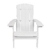 Charlestown All-Weather Poly Resin Wood Adirondack Chair in White, JJ-C14501-WH-GG
