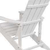 Charlestown All-Weather Poly Resin Wood Adirondack Chair in White, JJ-C14501-WH-GG