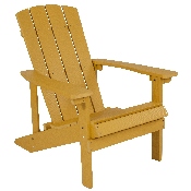 Charlestown All-Weather Adirondack Chair in Yellow Faux Wood, JJ-C14501-YLW-GG