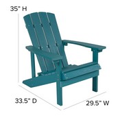 5 Piece Charlestown Sea Foam Poly Resin Wood Adirondack Chair Set with Fire Pit - Star and Moon Fire Pit with Mesh Cover, JJ-C145014-32D-SFM-GG