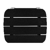2 Pack Charlestown All-Weather Poly Resin Folding Adirondack Chairs with Side Table in Black, JJ-C14505-2-T14001-BLK-GG