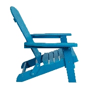 2 Pack Charlestown All-Weather Poly Resin Folding Adirondack Chairs with Side Table in Blue, JJ-C14505-2-T14001-BLU-GG