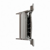 2 Pack Charlestown All-Weather Poly Resin Folding Adirondack Chairs with Side Table in Gray, JJ-C14505-2-T14001-GY-GG