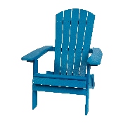 Charlestown All-Weather Poly Resin Indoor/Outdoor Folding Adirondack Chair in Blue, JJ-C14505-BLU-GG