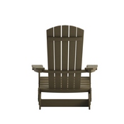 Charlestown Commercial Folding Adirondack Chair - Mahogany - Poly Resin - Indoor/Outdoor - Weather Resistant, JJ-C14505-MHG-GG