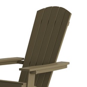 Charlestown Commercial Folding Adirondack Chair - Mahogany - Poly Resin - Indoor/Outdoor - Weather Resistant, JJ-C14505-MHG-GG