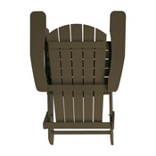 Charlestown Commercial Folding Adirondack Chair - Mahogany - Poly Resin - Indoor/Outdoor - Weather Resistant, JJ-C14505-MHG-GG