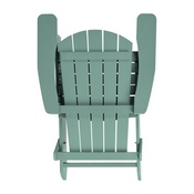 Charlestown Commercial Folding Adirondack Chair - Sea Foam - Poly Resin - Indoor/Outdoor - Weather Resistant, JJ-C14505-SFM-GG