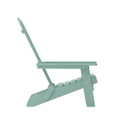 Charlestown Commercial Folding Adirondack Chair - Sea Foam - Poly Resin - Indoor/Outdoor - Weather Resistant, JJ-C14505-SFM-GG