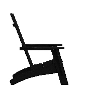 Sawyer Modern All-Weather Poly Resin Wood Adirondack Chair in Black, JJ-C14509-BK-GG