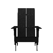 Sawyer Modern All-Weather Poly Resin Wood Adirondack Chair in Black, JJ-C14509-BK-GG